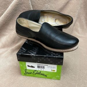 Sam Edelman Everie, Black Leather, Size9 Espadrille